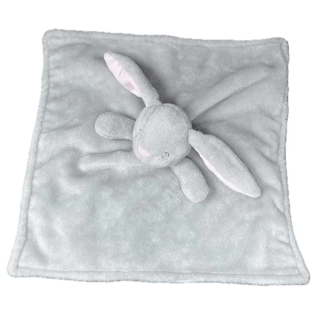 Carters Gray Bunny Lovey Plush Baby Security‎ Blanket Style 67781 Soother Nunu